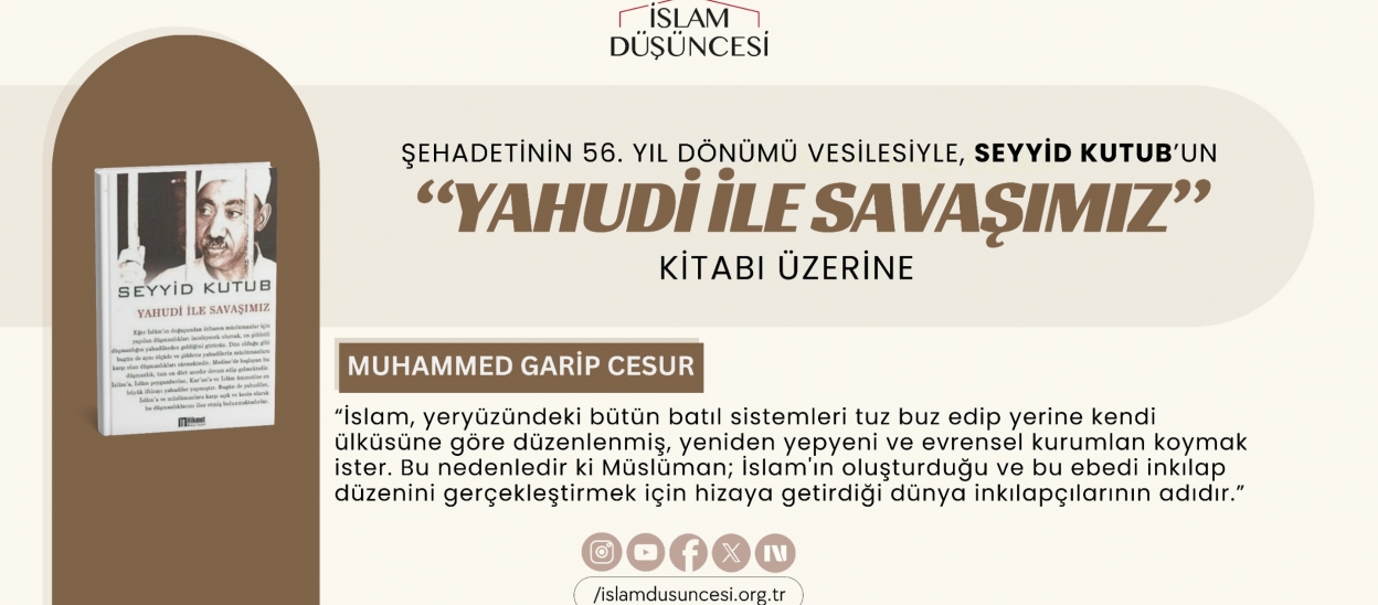 Şehadetinin 56. Yıl Dönümü Vesilesiyle,  Seyyid Kutub’un  “Yahudi İle Savaşımız”  Kitabı Üzerine